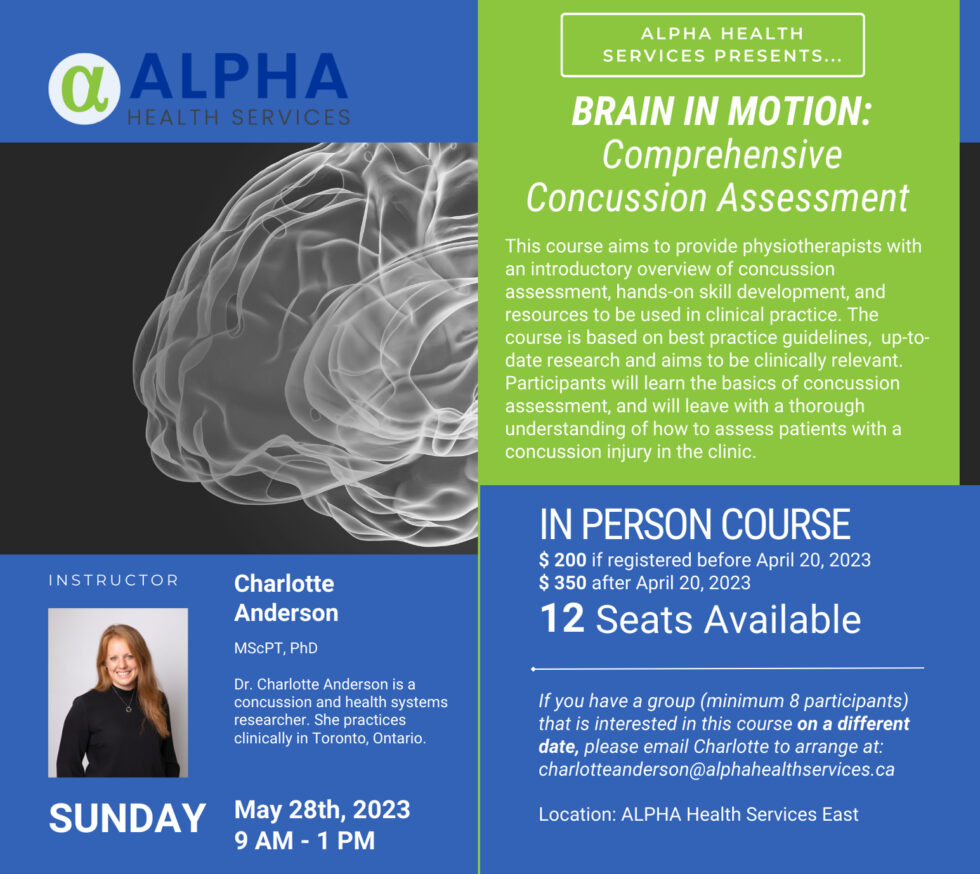 Brain in Motion Comprehensive Concussion Assessment Alpha Health Services